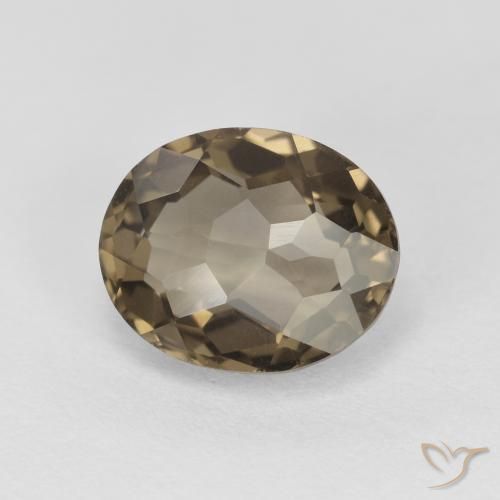 Quartz fumé Brun neutre naturelle ovale, 2.23 ct, VVS
