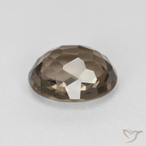 Quartz fumé Brun neutre naturelle ovale, 2.23 ct, VVS