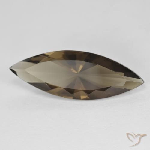 Quartz fumé Bois brun naturelle Marquise, 6.22 ct, VVS