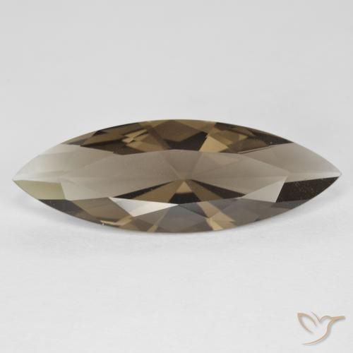6.36ct Naturel Medium Light-Brown Quartz fumé, Marquise, VVS