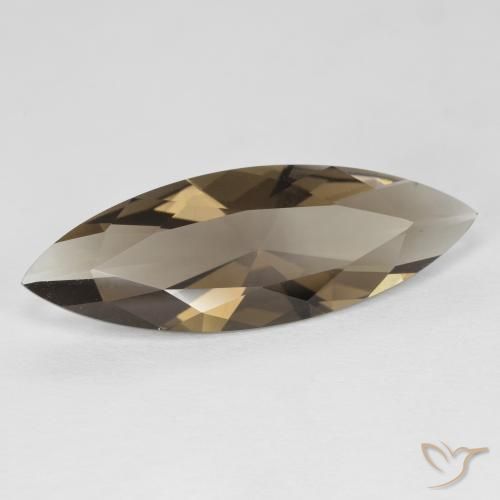 Quartz fumé Medium Light-Brown naturelle Marquise, 6.36 ct, VVS