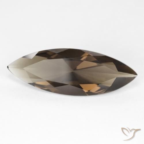 Quartz fumé Medium Light-Brown naturelle Marquise, 6.35 ct, VVS