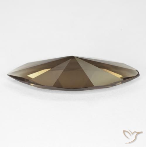 Quartz fumé Medium Light-Brown naturelle Marquise, 6.35 ct, VVS