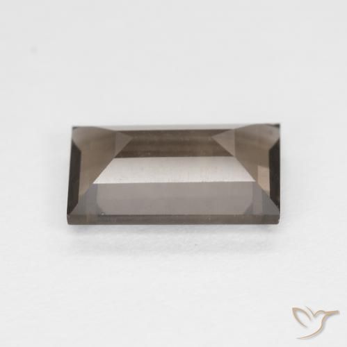 Quartz fumé Brun caryer naturelle Baquette, 1.44 ct, VVS
