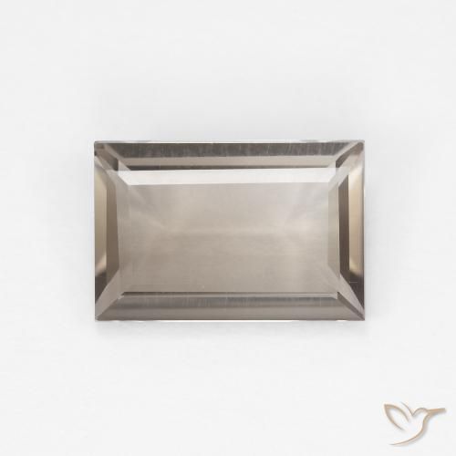 Quartz fumé Brun neutre léger naturelle Baquette, 1.36 ct, VVS