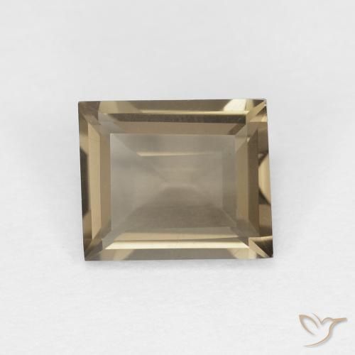 0.92ct Naturel Medium Light-Brown Quartz fumé, Baquette, VVS