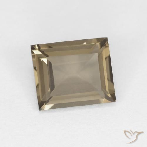 Quartz fumé Medium Light-Brown naturelle Baquette, 0.92 ct, VVS