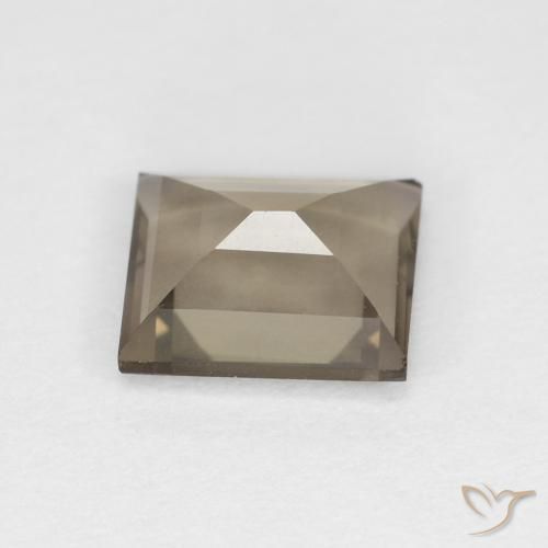 Quartz fumé Medium Light-Brown naturelle Baquette, 0.92 ct, VVS