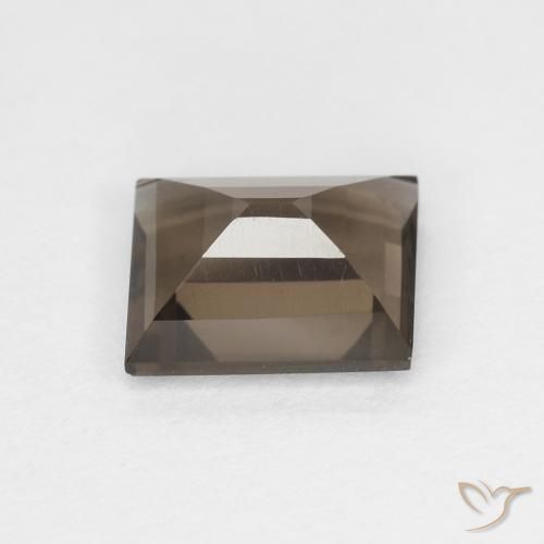 Quartz fumé Marron noyer naturelle Baquette, 0.85 ct, VVS