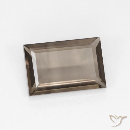 Quartz fumé Marron clair naturelle Baquette, 1.43 ct, VVS