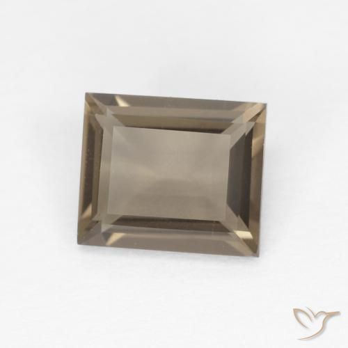 Quartz fumé Brun ambré léger naturelle Baquette, 0.85 ct, VVS