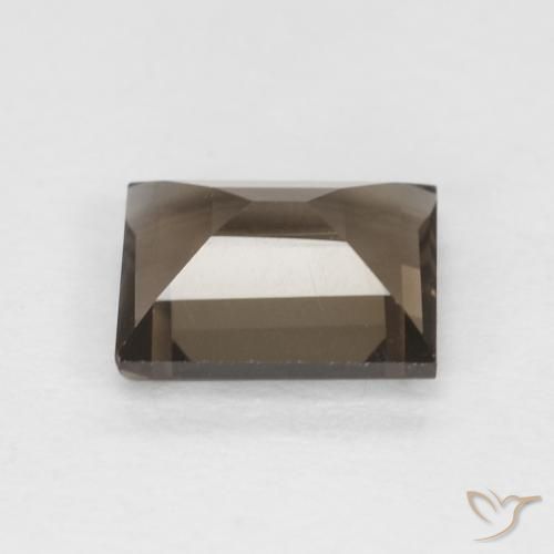 Quartz fumé Medium Dark-Brown naturelle Baquette, 0.86 ct, VVS