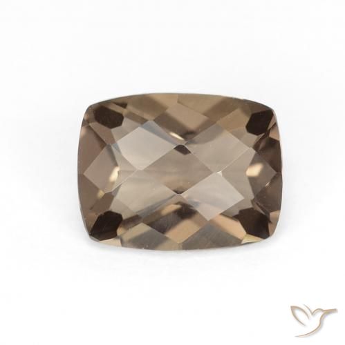 Quartz fumé Medium Light-Brown naturelle Coussin, 1.82 ct, VVS