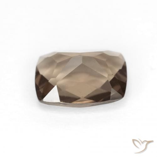 Quartz fumé Medium Light-Brown naturelle Coussin, 1.82 ct, VVS
