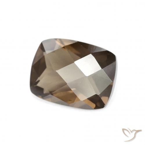 Quartz fumé Brun caryer naturelle Coussin, 1.89 ct, VVS