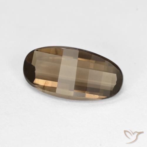 Quartz fumé Marron clair naturelle ovale, 2.73 ct, VVS