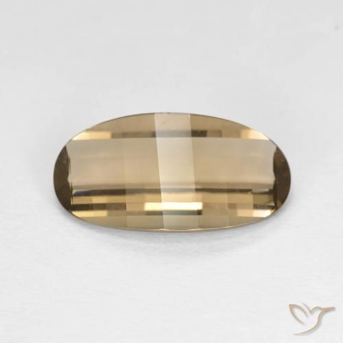 2.42ct Naturel Moka léger Quartz fumé, ovale, VVS
