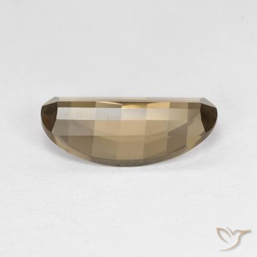 Quartz fumé Moka léger naturelle ovale, 2.42 ct, VVS