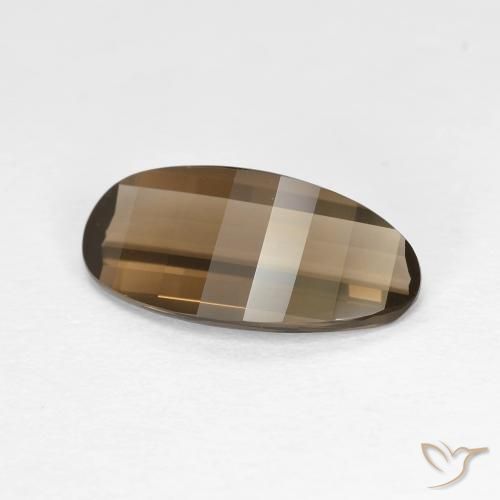 Quartz fumé Moka léger naturelle ovale, 2.06 ct, VVS