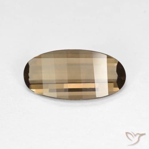 2.28ct Naturel Moka léger Quartz fumé, ovale, VVS