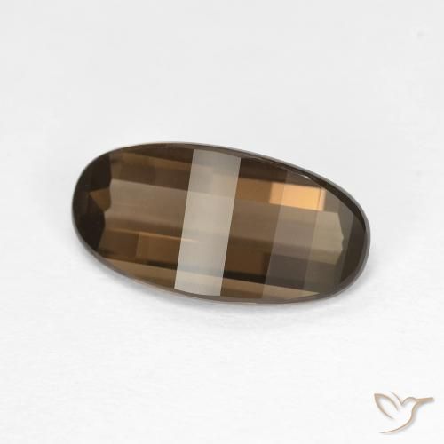 2.78ct Naturel Brun chocolat Quartz fumé, ovale, VVS