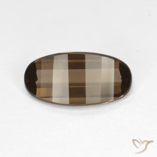 Quartz fumé Brun chocolat naturelle ovale, 2.78 ct, VVS