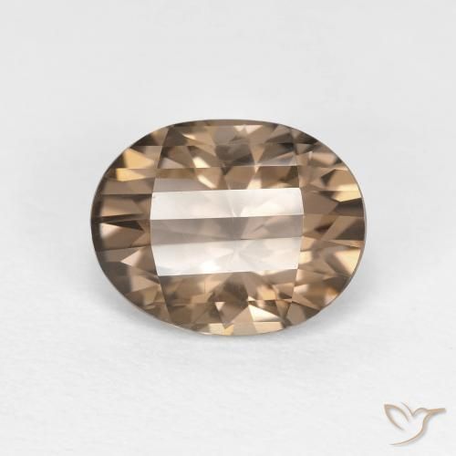 2.51ct Naturel Moka léger Quartz fumé, ovale, VVS