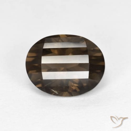 Quartz fumé Brun moyen naturelle ovale, 2.54 ct, VVS