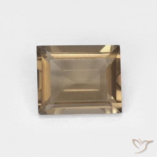 0.88ct Naturel Medium Light-Brown Quartz fumé, Baquette, VVS