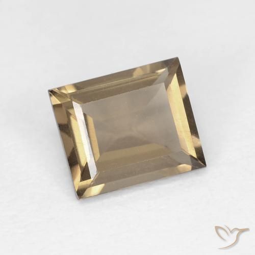 Quartz fumé Moka léger naturelle Baquette, 0.89 ct, VVS