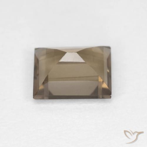 Quartz fumé Moka léger naturelle Baquette, 0.89 ct, VVS