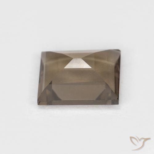 Quartz fumé Medium Light-Brown naturelle Baquette, 0.87 ct, VVS