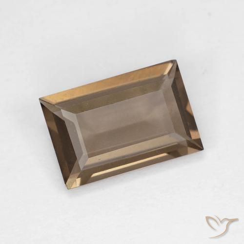 Quartz fumé Marron clair naturelle Baquette, 1.36 ct, VVS