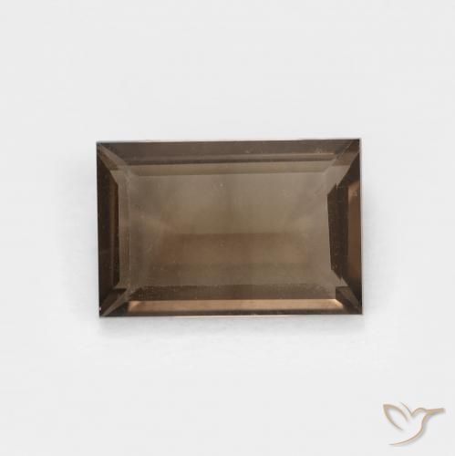 1.43ct Naturel Marron chaud Quartz fumé, Baquette, VVS