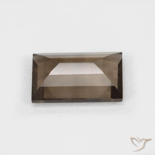 Quartz fumé Marron chaud naturelle Baquette, 1.43 ct, VVS