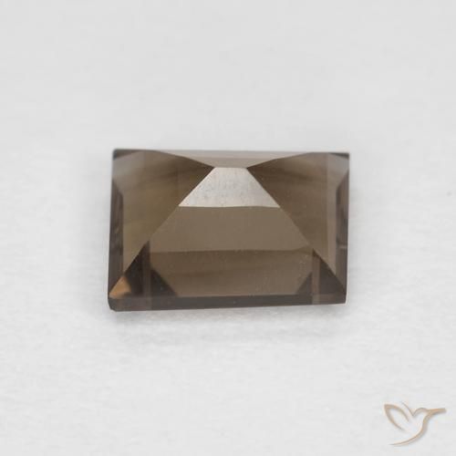 Quartz fumé Moka léger naturelle Carré, 0.87 ct, VVS