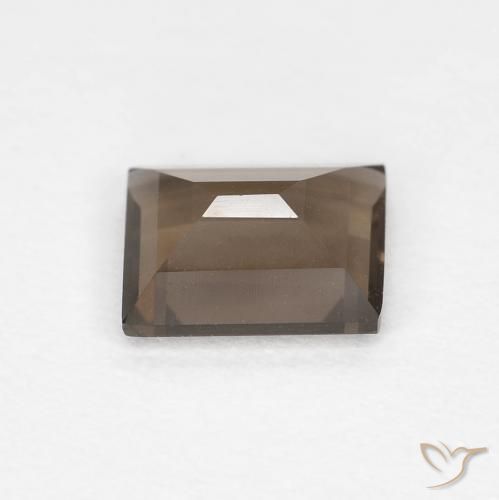 Quartz fumé Brun caryer naturelle Baquette, 0.82 ct, VVS