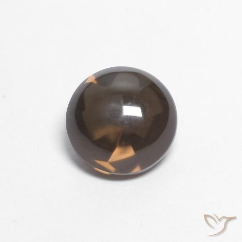 0.88ct Naturel Marron foncé Quartz fumé, Tour, Transparent