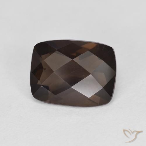 1.97ct Naturel Marron foncé Quartz fumé, Coussin, VS