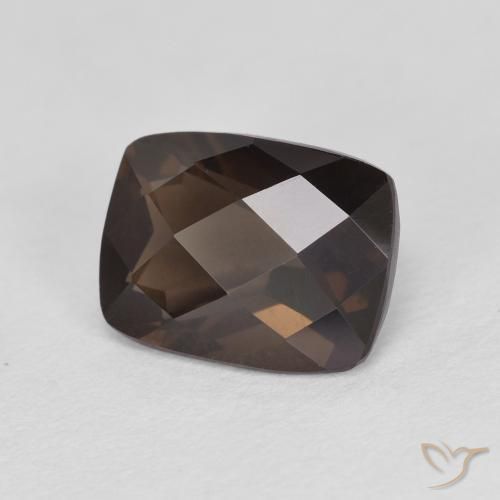 Quartz fumé Marron foncé naturelle Coussin, 1.97 ct, VS