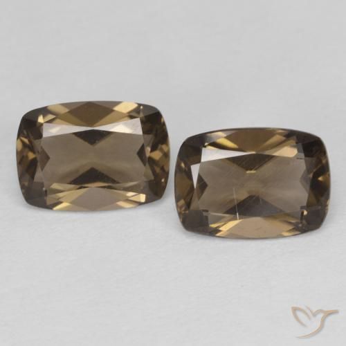 1.65ctw Naturel Medium Light-Brown Quartz fumé, Coussin, VVS