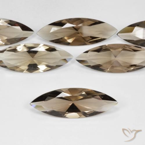 6.14ct Naturel Brun moyen Quartz fumé, Marquise, VVS