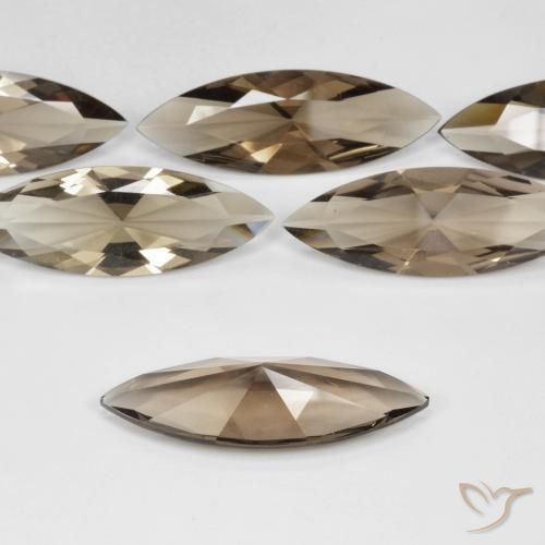 Quartz fumé Brun moyen naturelle Marquise, 6.14 ct, VVS