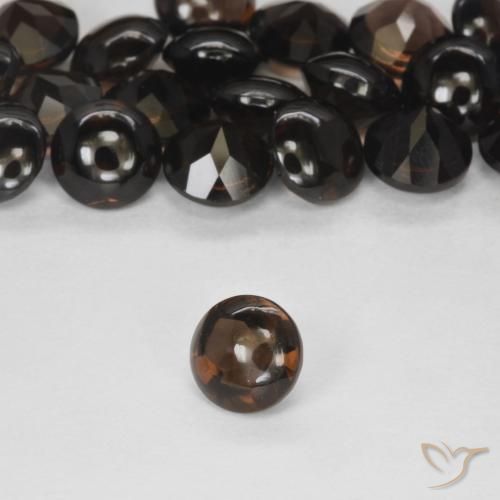 Quartz fumé Marron foncé naturelle Tour, 0.90 ct, Transparent