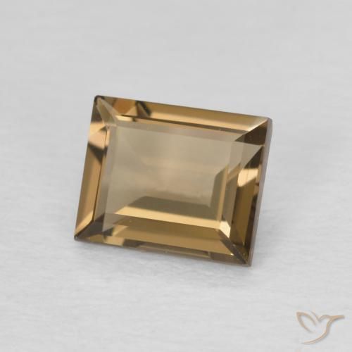 Quartz fumé Moka léger naturelle Baquette, 0.91 ct, VVS