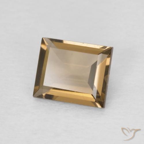 Quartz fumé Marron chaud naturelle Baquette, 0.89 ct, VVS