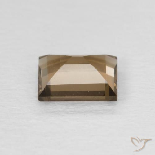 Quartz fumé Marron chaud naturelle Baquette, 0.89 ct, VVS