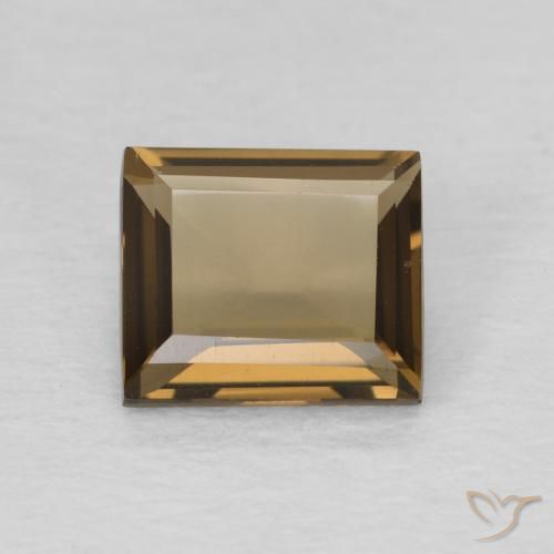0.85ct Naturel Medium Dark-Brown Quartz fumé, Baquette, VVS