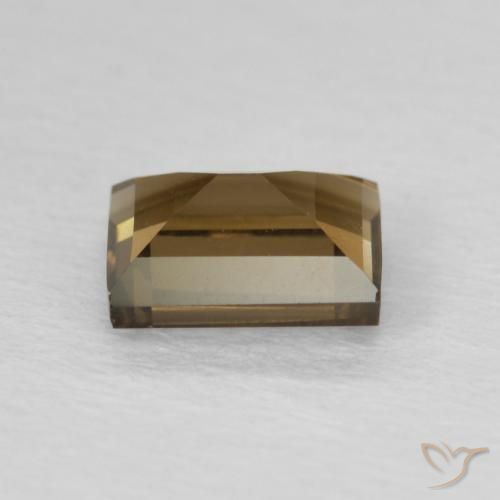 Quartz fumé Medium Dark-Brown naturelle Baquette, 0.85 ct, VVS