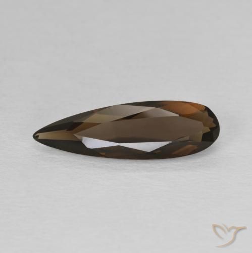 1.75ct Naturel Brun Quartz fumé, En forme de poire, VVS